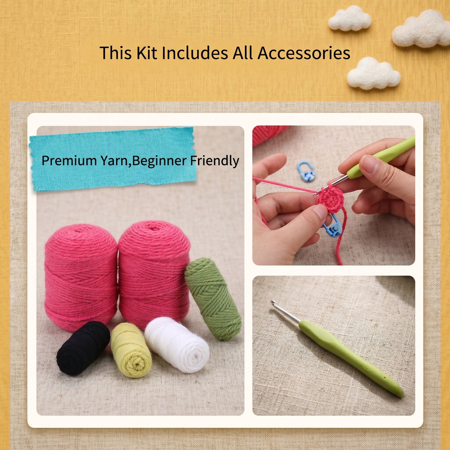 Dragon Fruit Crochet Kit for Beginners