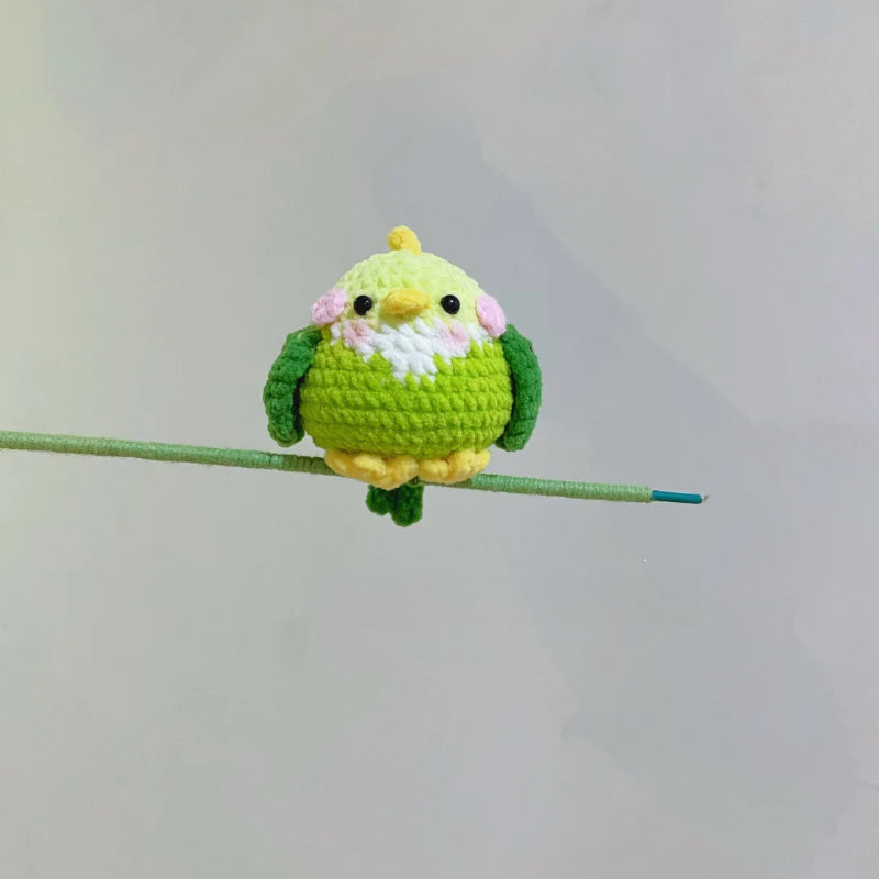 Tiny Parrot Amigurumi: 2mm Chenille Yarn Tutorial