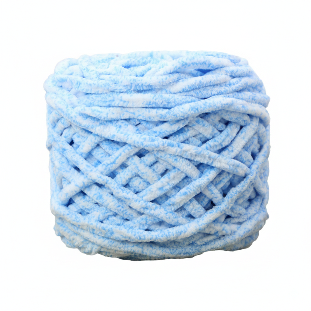 Mint Green Super Chunky Chenille Yarn 8mm Soft Ice Yarn 50g – crochet yarn by Lily's Loop