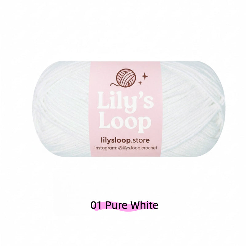 Premium 4-Ply Milk Cotton Yarn(40g / 130m) yarn balls in multiple colors