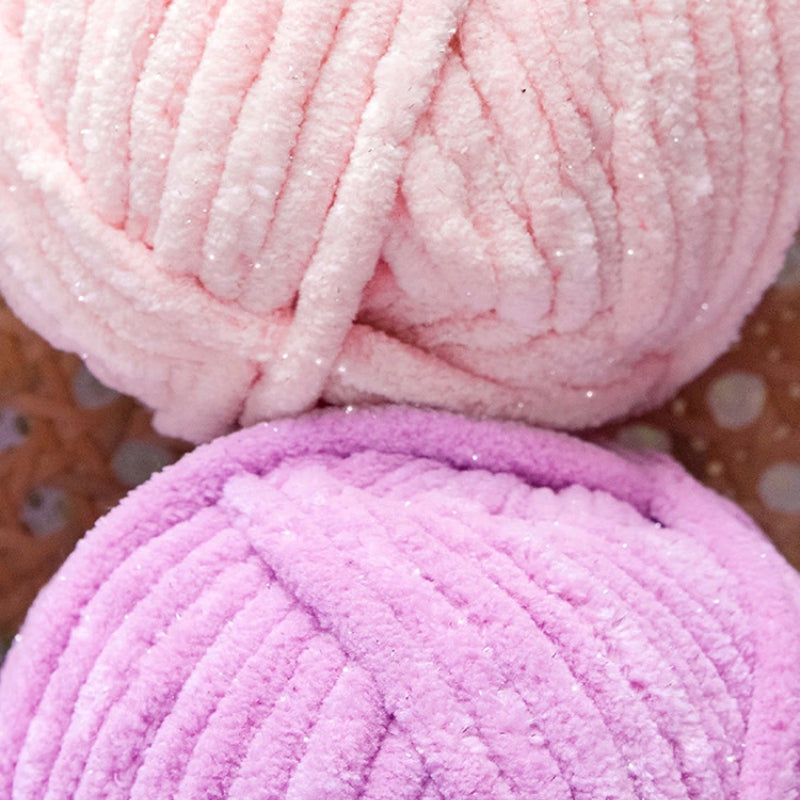 SoftGlow Series 6MM Chenille Yarn(100g/68m) close-up texture detail