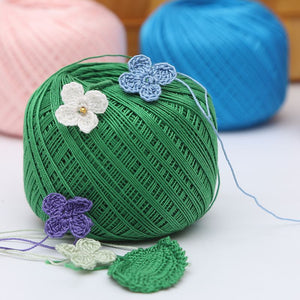 AquaSilk Size 10 Crochet Thread Lace Thread Ultra Thin color chart showing all available shades