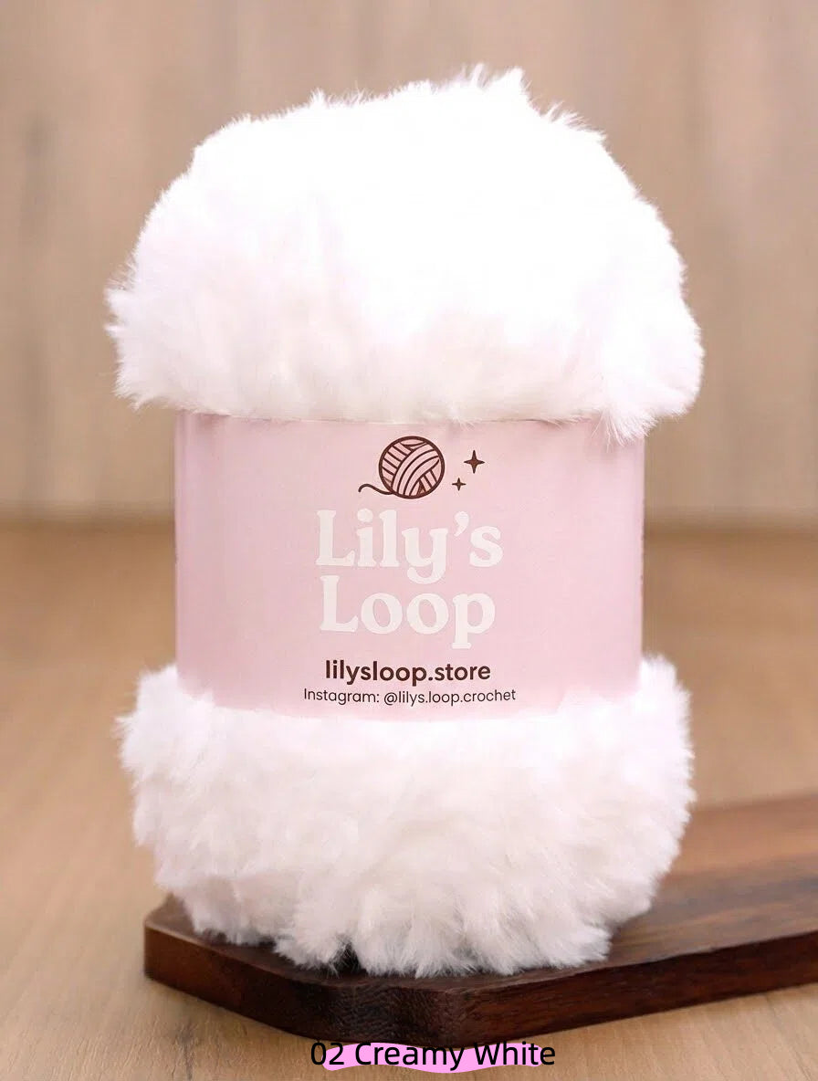 Khaki SilkyMink Medium Luxury Faux Fur Yarn (100g) – crochet yarn by Lily's Loop