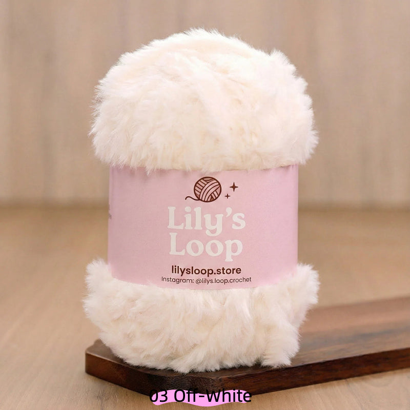 Camel SilkyMink Medium Luxury Faux Fur Yarn (100g) – crochet yarn by Lily's Loop