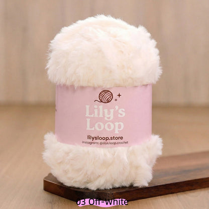 Camel SilkyMink Medium Luxury Faux Fur Yarn (100g) – crochet yarn by Lily's Loop