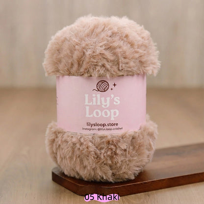 Coffee Brown SilkyMink Medium Luxury Faux Fur Yarn (100g) – crochet yarn by Lily's Loop