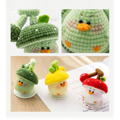 Fruit & Veggie Duck Amigurumi Crochet Kit – finished amigurumi example