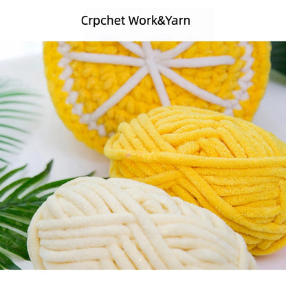 Peach Pink SoftGlow Series 10MM Chenille Yarn(100g/32m) – chunky chenille yarn for amigurumi
