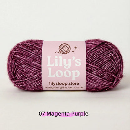 Dusty Sage CloudSoft Fine Baby Blend Cotton Yarn（50g/130m) – crochet yarn by Lily's Loop