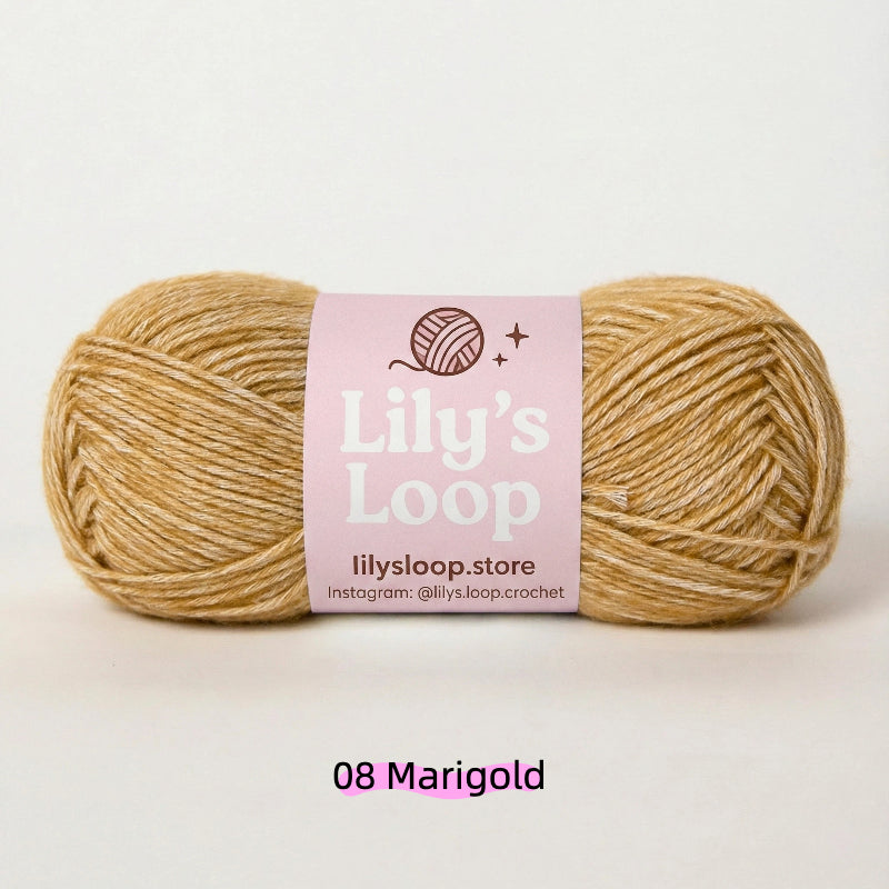 Light Tangerine CloudSoft Fine Baby Blend Cotton Yarn（50g/130m) – crochet yarn by Lily's Loop