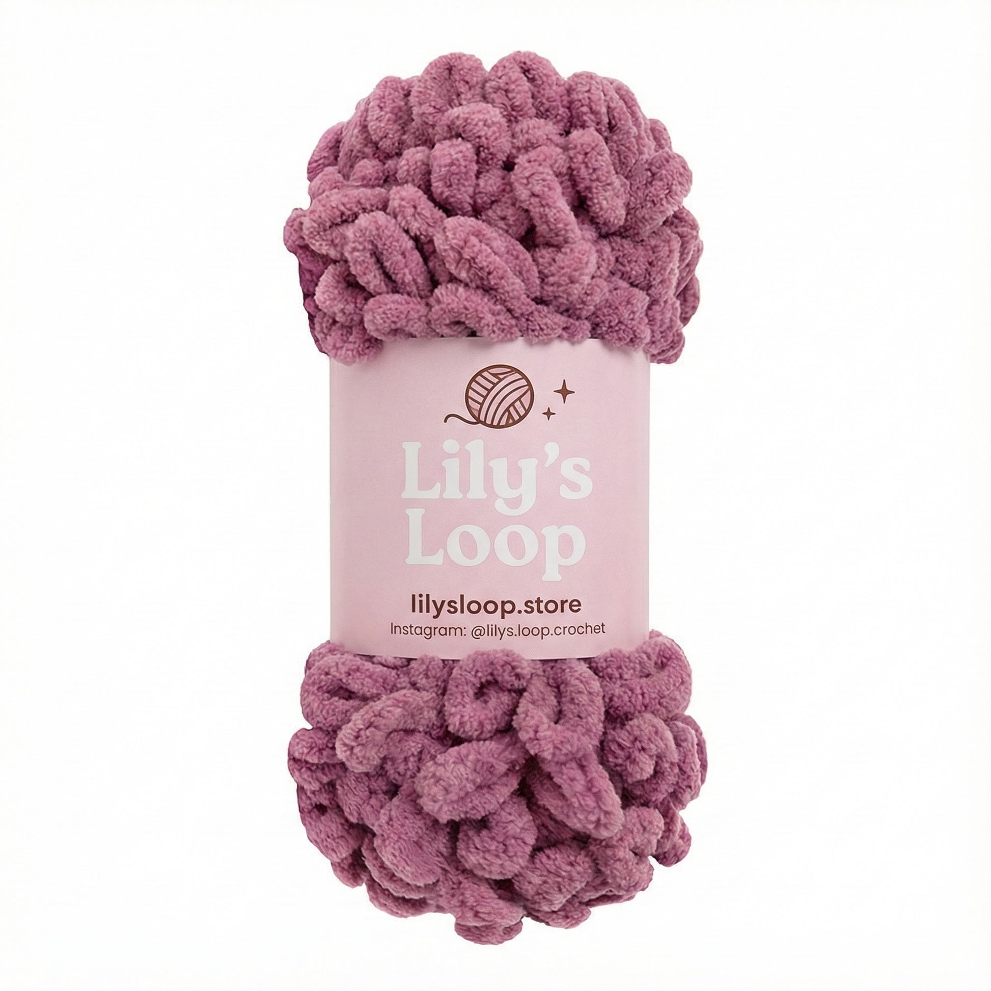 Purple Chunky 9mm Puffy Finger Knitting Yarn (100g/8m) – crochet yarn by Lily's Loop