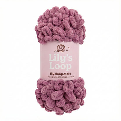 Purple Chunky 9mm Puffy Finger Knitting Yarn (100g/8m) – crochet yarn by Lily's Loop