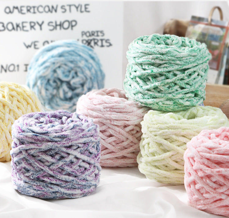 Super Chunky Chenille Yarn 8mm Soft Ice Yarn 50g by Lily's Loop – soft crochet yarn ball