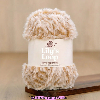 Arctic Gray SilkyMink Medium Luxury Faux Fur Yarn (100g) – crochet yarn by Lily's Loop