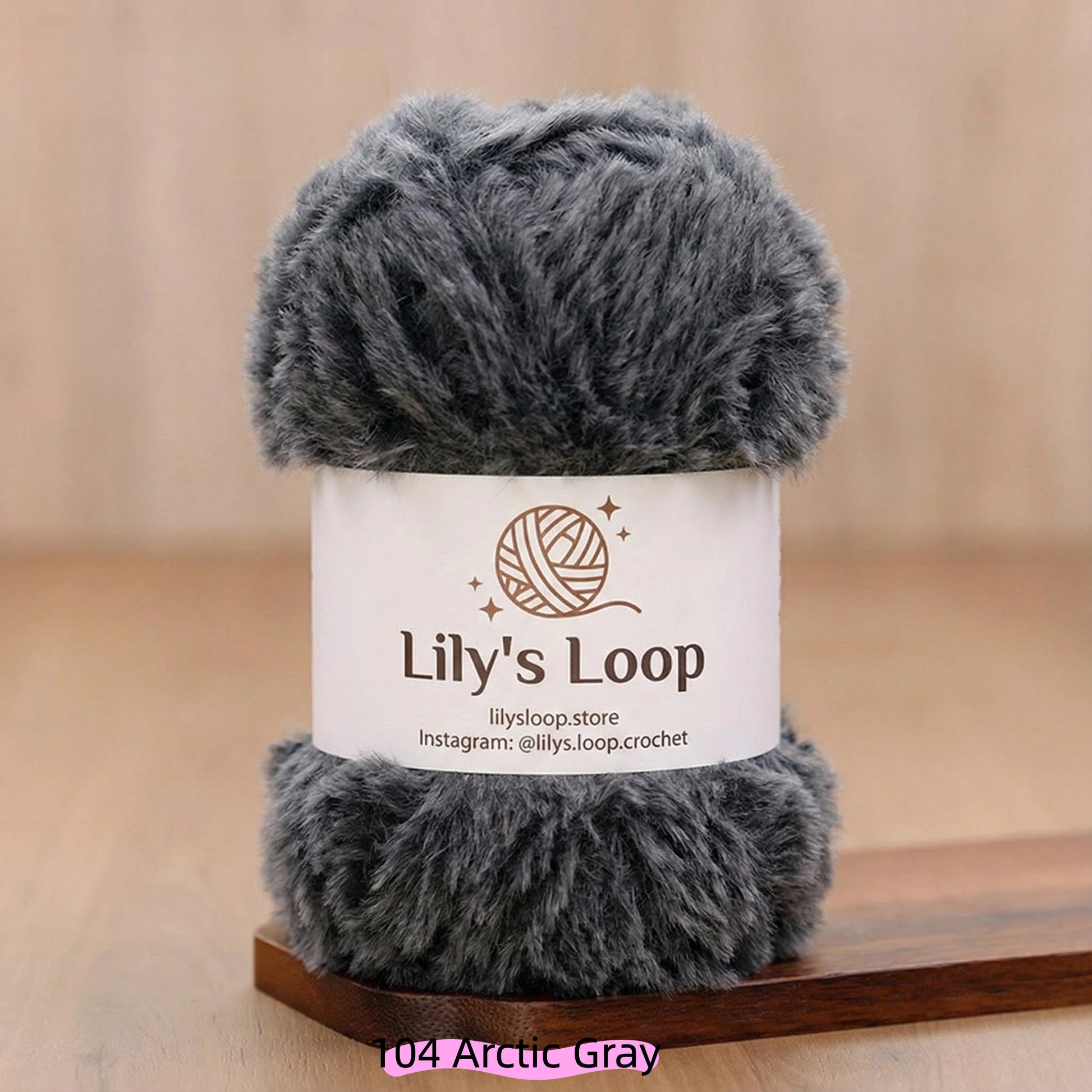 Purple White SilkyMink Medium Luxury Faux Fur Yarn (100g) – crochet yarn by Lily's Loop
