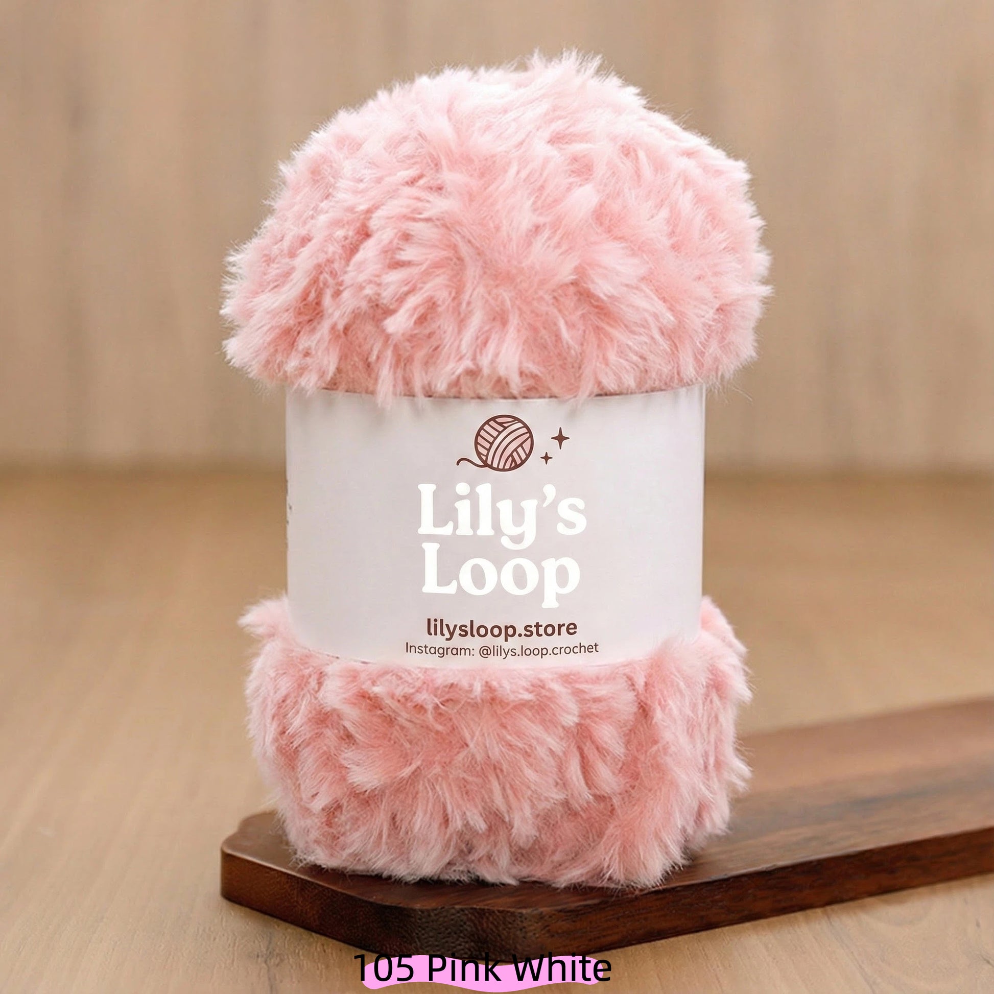 Orange Pink SilkyMink Medium Luxury Faux Fur Yarn (100g) – crochet yarn by Lily's Loop