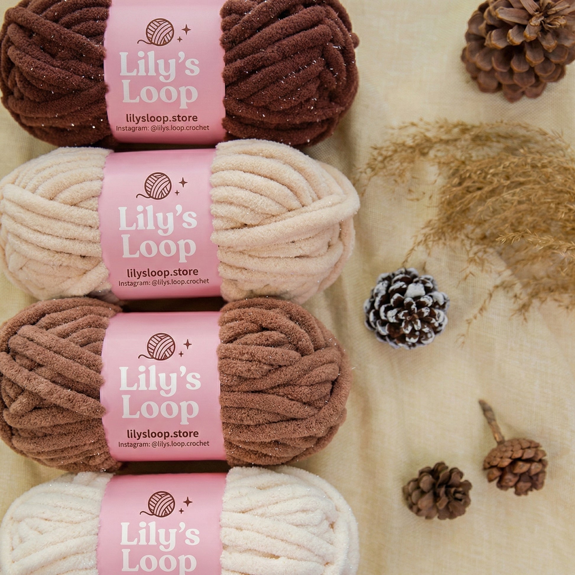 SoftGlow Series 10MM Chenille Yarn(100g/32m) color chart showing all available shades