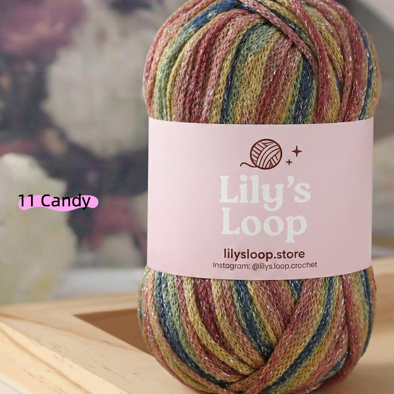 Hibiscus Stardust Graffiti Fine Metallic Gradient Yarn (100g) – crochet yarn by Lily's Loop