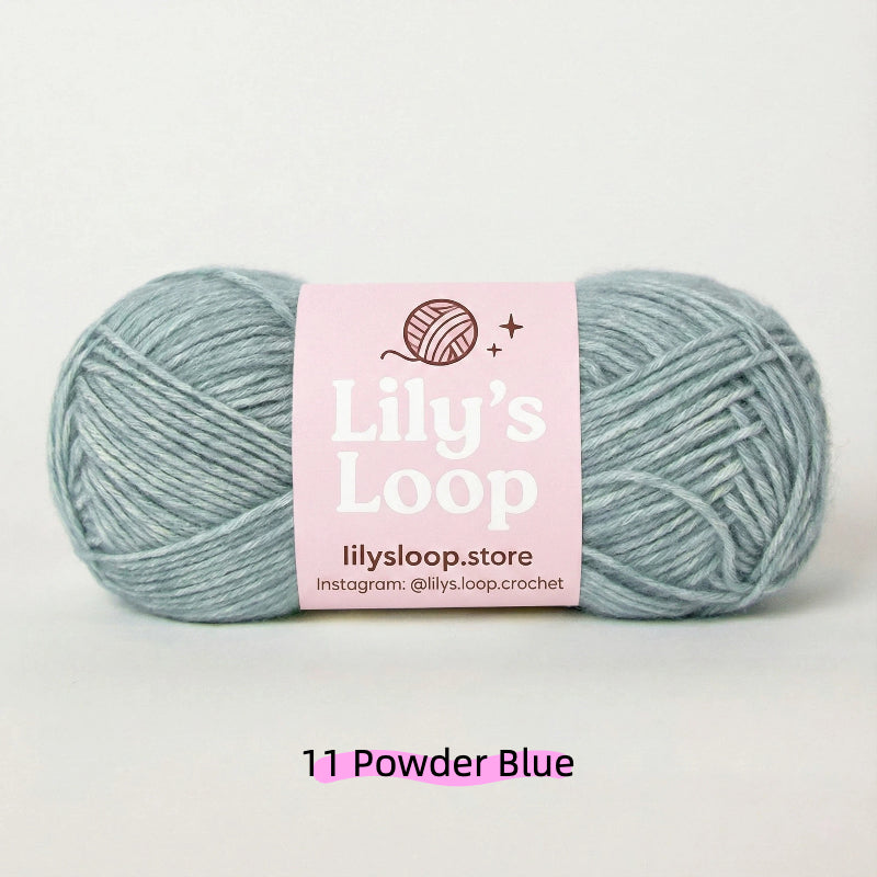 Sapphire Blue CloudSoft Fine Baby Blend Cotton Yarn（50g/130m) – crochet yarn by Lily's Loop