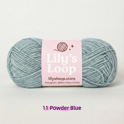 Sapphire Blue CloudSoft Fine Baby Blend Cotton Yarn（50g/130m) – crochet yarn by Lily's Loop