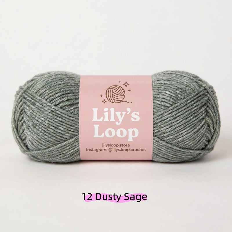 Light Khaki CloudSoft Fine Baby Blend Cotton Yarn（50g/130m) – crochet yarn by Lily's Loop