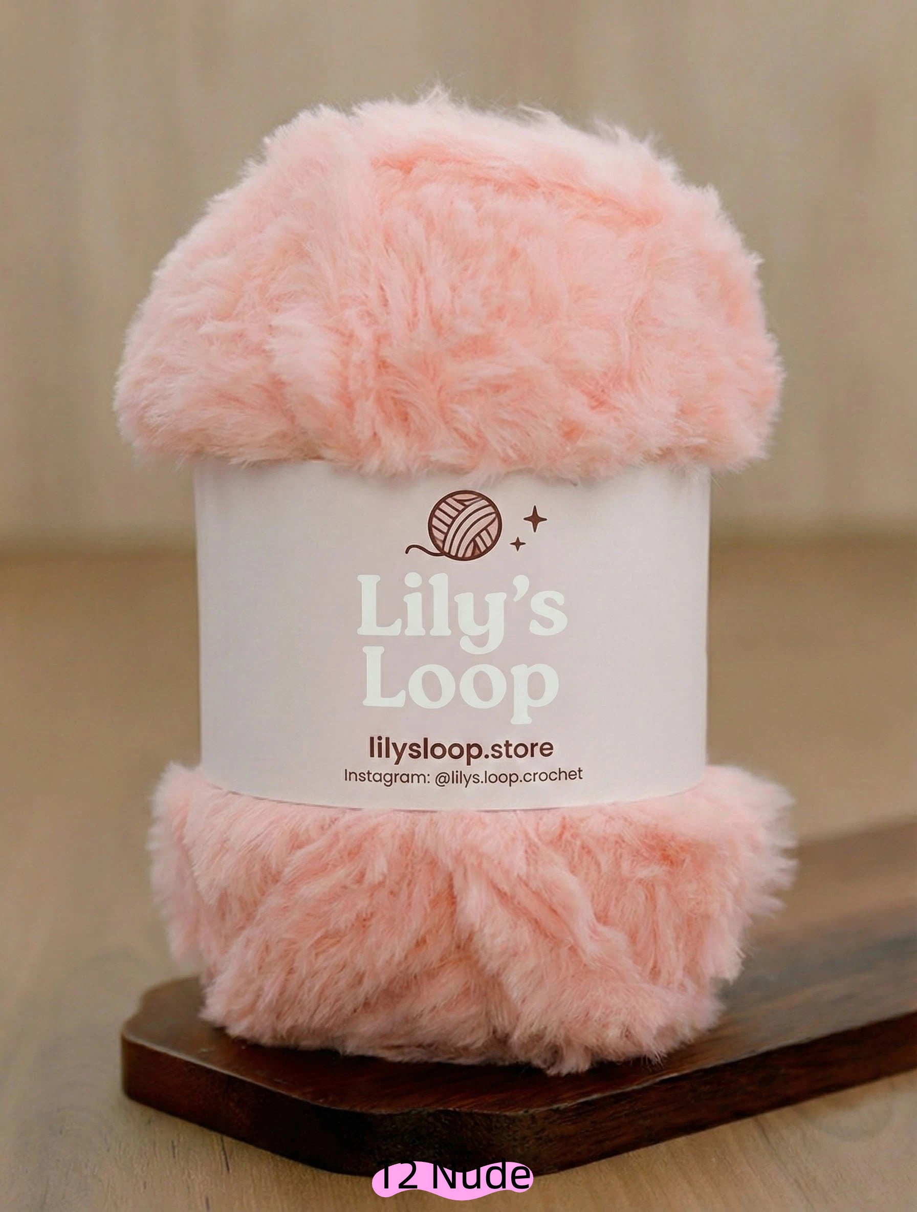 Blush Pink SilkyMink Medium Luxury Faux Fur Yarn (100g) – crochet yarn by Lily's Loop