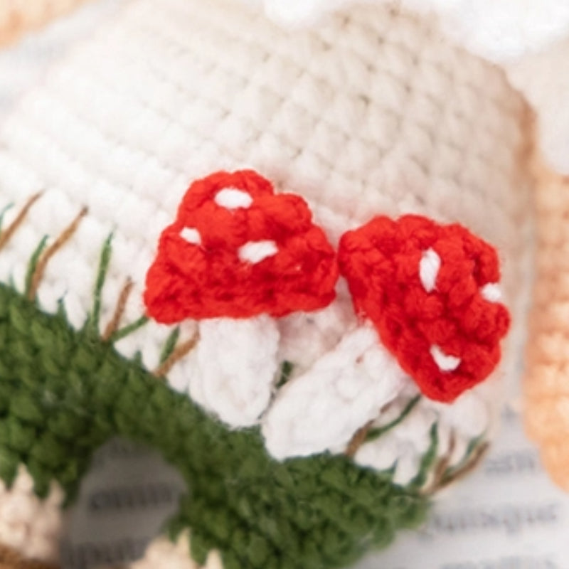 Mushroom Amigurumi DIY Crochet Kit – step-by-step crochet progress