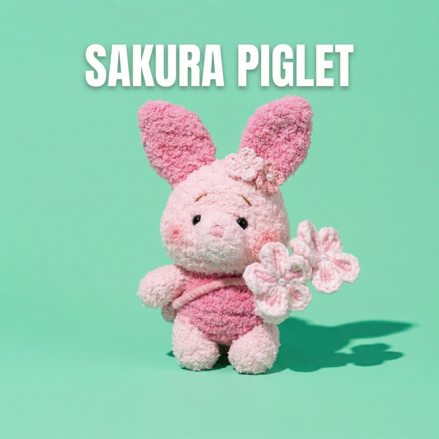 Pink Bear & Piglet Amigurumi Crochet Kit