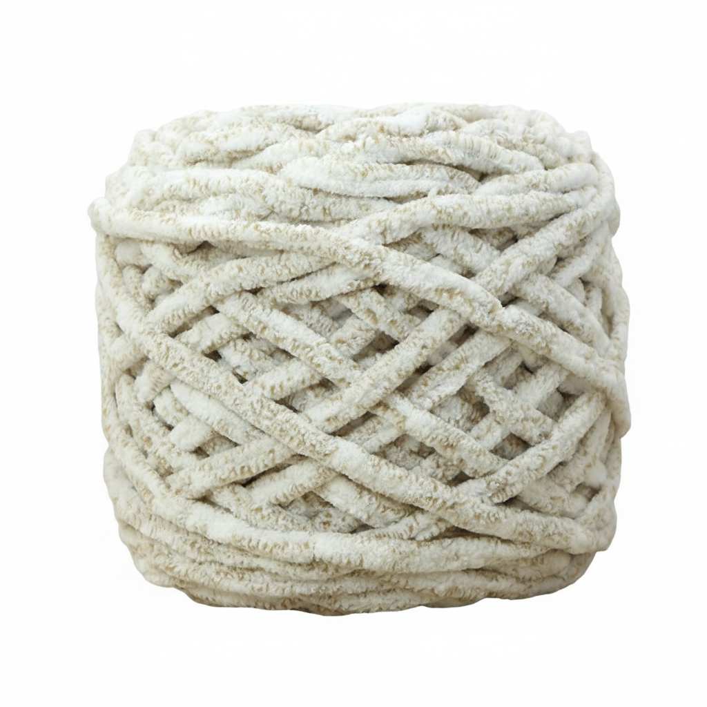 White Purple Super Chunky Chenille Yarn 8mm Soft Ice Yarn 50g – crochet yarn by Lily's Loop