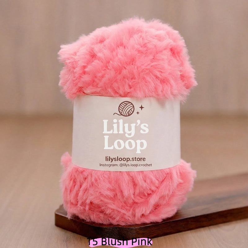 Deep Purple SilkyMink Medium Luxury Faux Fur Yarn (100g) – crochet yarn by Lily's Loop