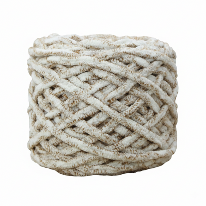 Yellow Brown Super Chunky Chenille Yarn 8mm Soft Ice Yarn 50g – crochet yarn by Lily's Loop
