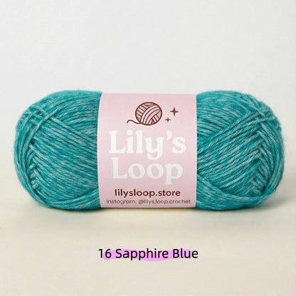 Frosty Green CloudSoft Fine Baby Blend Cotton Yarn（50g/130m) – crochet yarn by Lily's Loop
