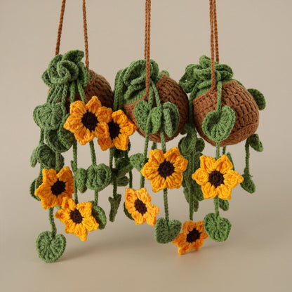 Strawberry,Sunflower Lavender, Heart Crochet Hanging Kit