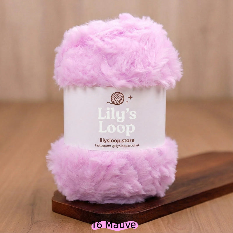 Light Yellow SilkyMink Medium Luxury Faux Fur Yarn (100g) – crochet yarn by Lily's Loop