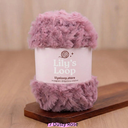 Yellow SilkyMink Medium Luxury Faux Fur Yarn (100g) – crochet yarn by Lily's Loop