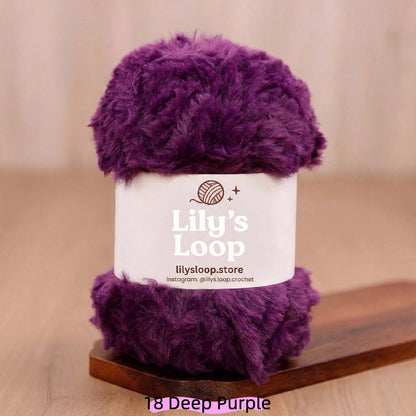 Ginger Yellow SilkyMink Medium Luxury Faux Fur Yarn (100g) – crochet yarn by Lily's Loop