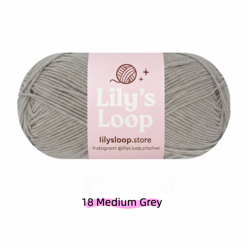 Charcoal Grey Premium 5-Ply Milk Cotton Yarn(100g/194m) – milk cotton yarn for amigurumi
