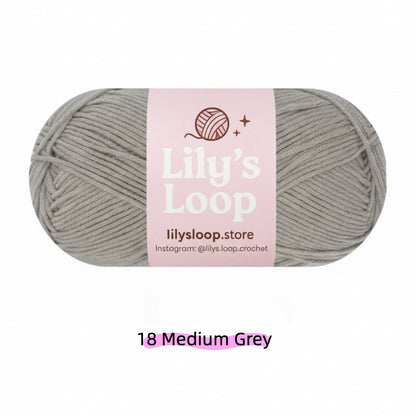 Charcoal Grey Premium 5-Ply Milk Cotton Yarn(100g/194m) – milk cotton yarn for amigurumi