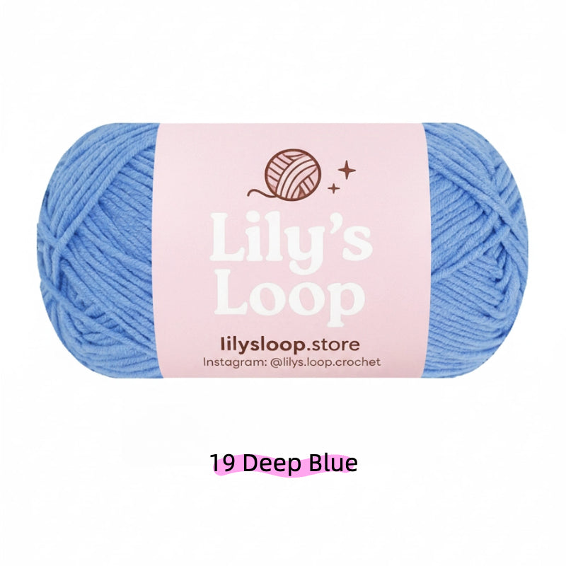 Lake Blue Premium 4-Ply Milk Cotton Yarn(40g / 130m) – milk cotton yarn for amigurumi