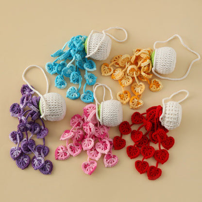 Strawberry,Sunflower Lavender, Heart Crochet Hanging Kit