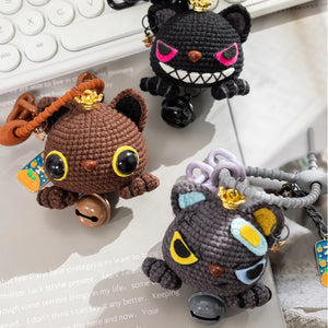 Halloween Lucky Cat Keychain Crochet Kit – 5 Styles