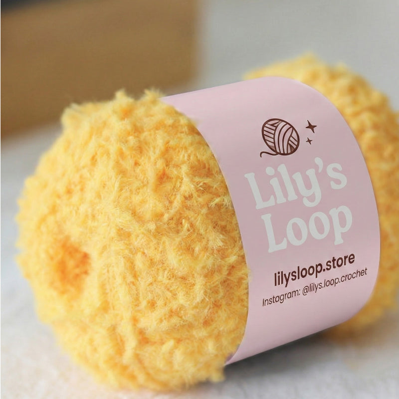 MicroFur Fine Eyelash Yarn (40g) close-up texture detail