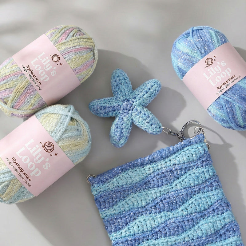 Camel Stardust Graffiti Fine Metallic Gradient Yarn (100g) – crochet yarn by Lily's Loop