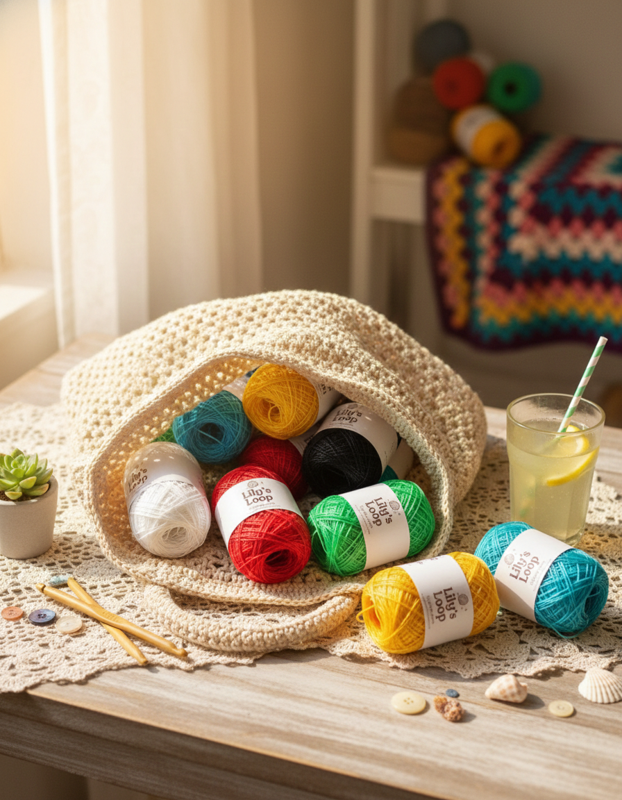 Crystal Jelly Yarn (40g)1mm Waterproof Poly Cord by Lily's Loop – soft crochet yarn ball