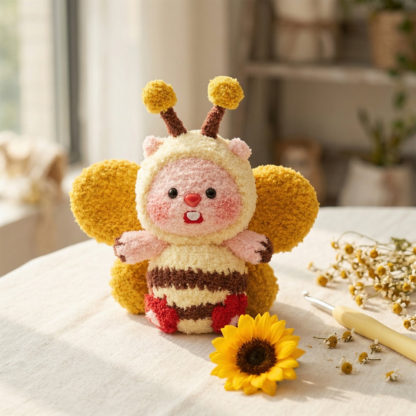 Chubby Bumble Bee Plush Amigurumi Crochet Kit – complete amigurumi crochet kit by Lily's Loop