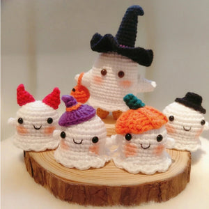 Halloween Crochet Kit:Ghost,Witch,Hat,Skull,Pumpkin