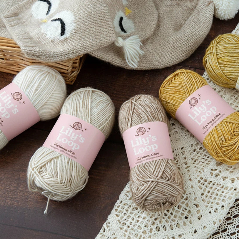 CloudSoft Fine Baby Blend Cotton Yarn（50g/130m) color chart showing all available shades