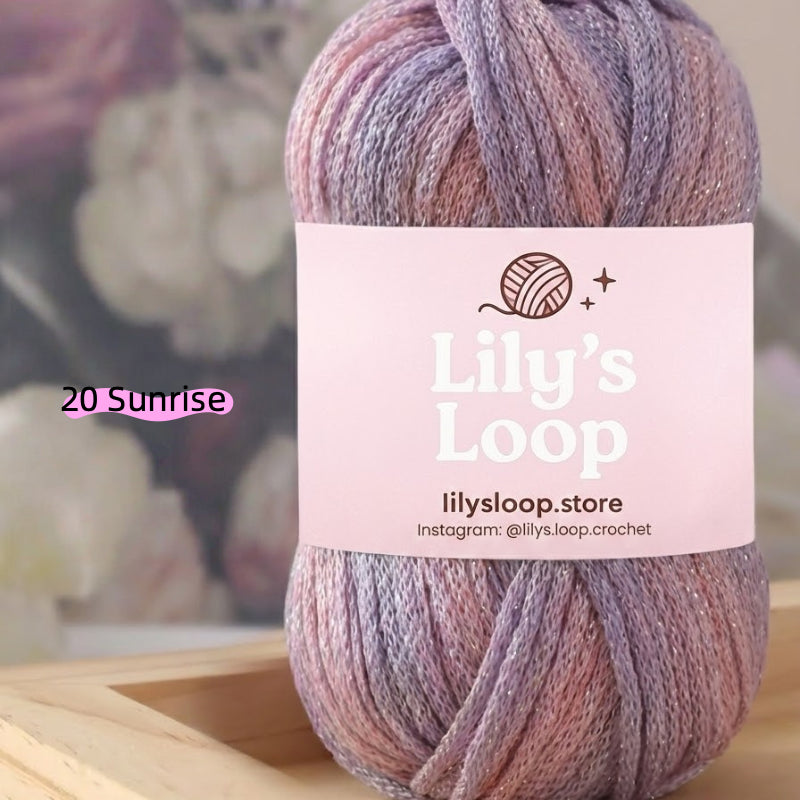 Stardust Graffiti Fine Metallic Gradient Yarn (100g) – soft crochet yarn by Lily's Loop