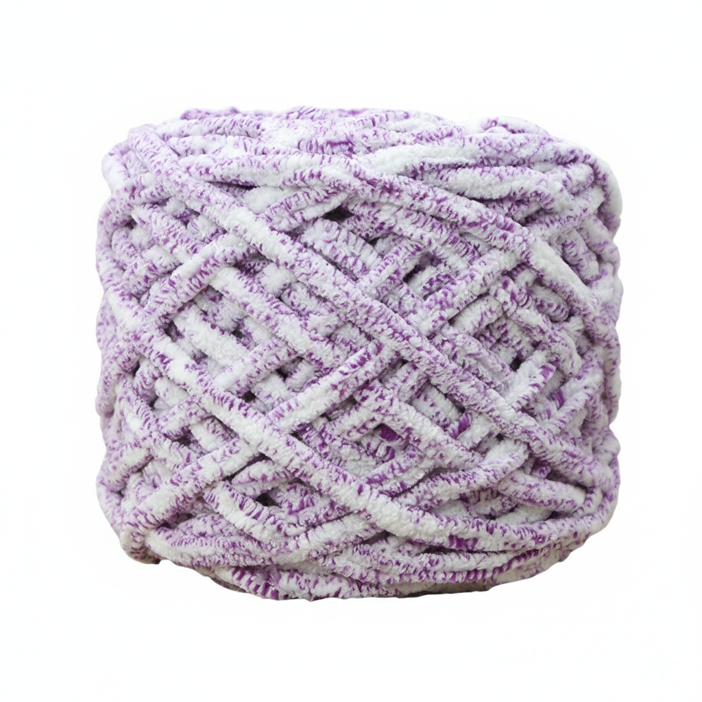 Sky Purple Super Chunky Chenille Yarn 8mm Soft Ice Yarn 50g – crochet yarn by Lily's Loop