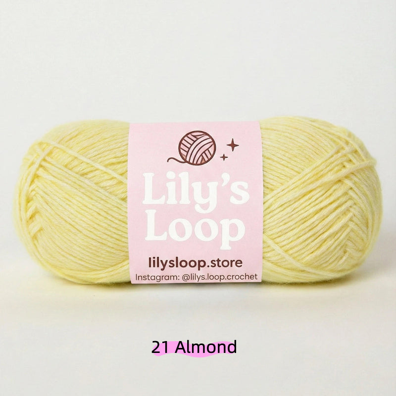 Light Ochre CloudSoft Fine Baby Blend Cotton Yarn（50g/130m) – crochet yarn by Lily's Loop